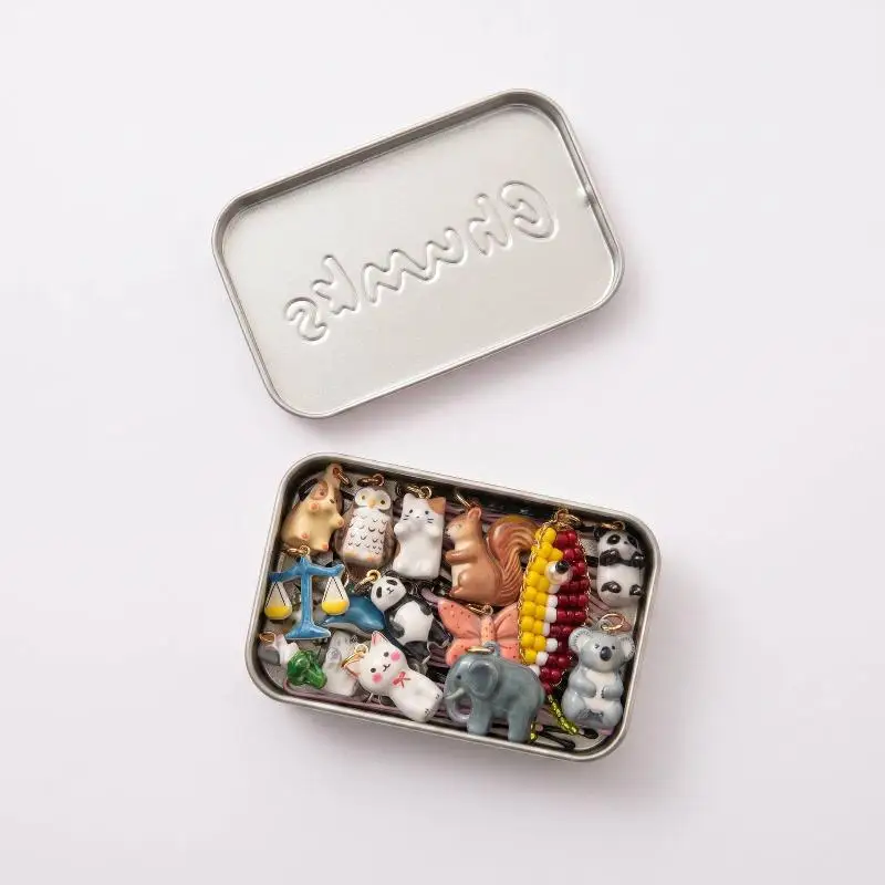DIY Tieranhänger Charms Niedliche Elefanten-, Eichhörnchen- und Panda-Muster Ornamente für Handgemachten Schmuck, Schlüsselanhänger und Armband-Herstellung. – Detail 6