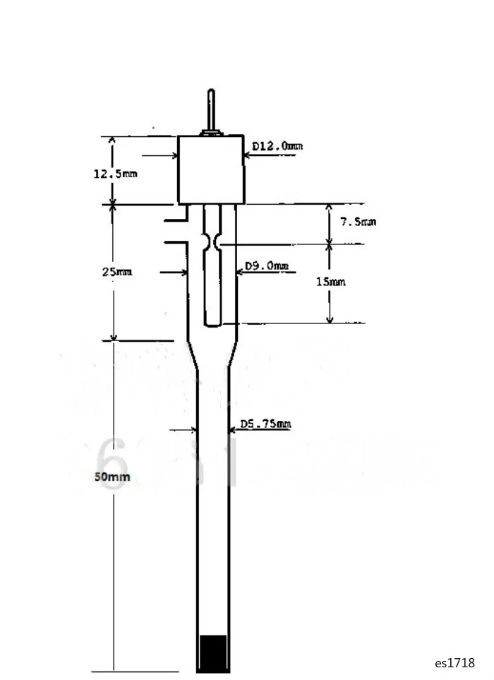 Mercury / mercurous sulfate reference electrode. Shanghai Chenhua chi151.