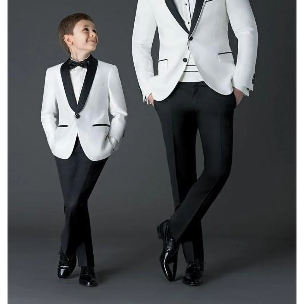 

New Fashion Kids Clothes 2 Piece Chic Shawl Lapel One Button Outfits Formal Party Wedding Ceremony Dress Flower Boys Suits