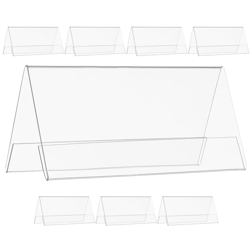 

8pcs Acrylic Table Sign Clear Seat Plate For Weddings Events Desk Name Plate Holder Table Number Holder Blank Signs
