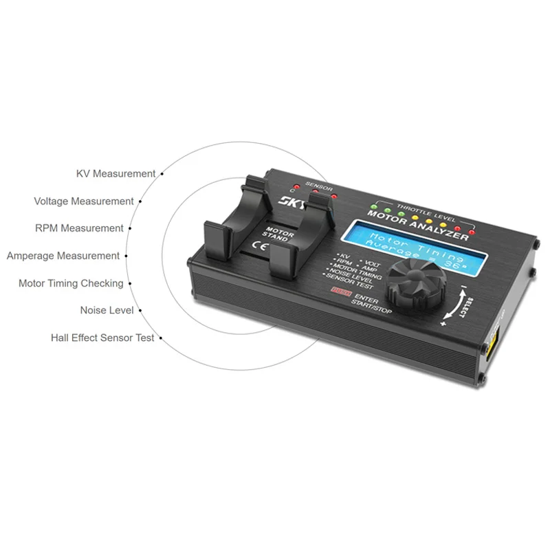 SKYRC Motor Analyzer Tester Detects the Motor KV Value Voltage and Current Revolution Angle Noise