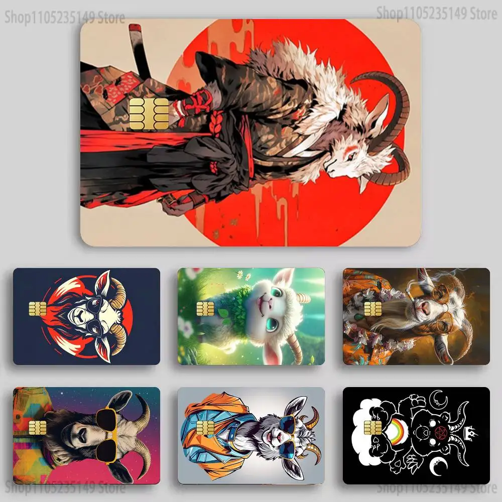 

Cartoon Cute Goat Card Sticker Diy Decorate Exquisite Bank Card Decals Patch Documents Birthday Gift