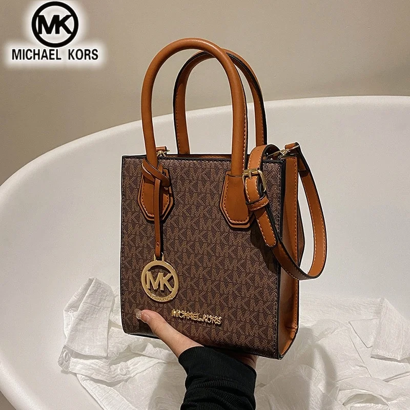 Bolso bandolera Michael Kors para mujer, bolso casual tipo cubo con letras, bolso para partituras, bolso de viaje MK para chica