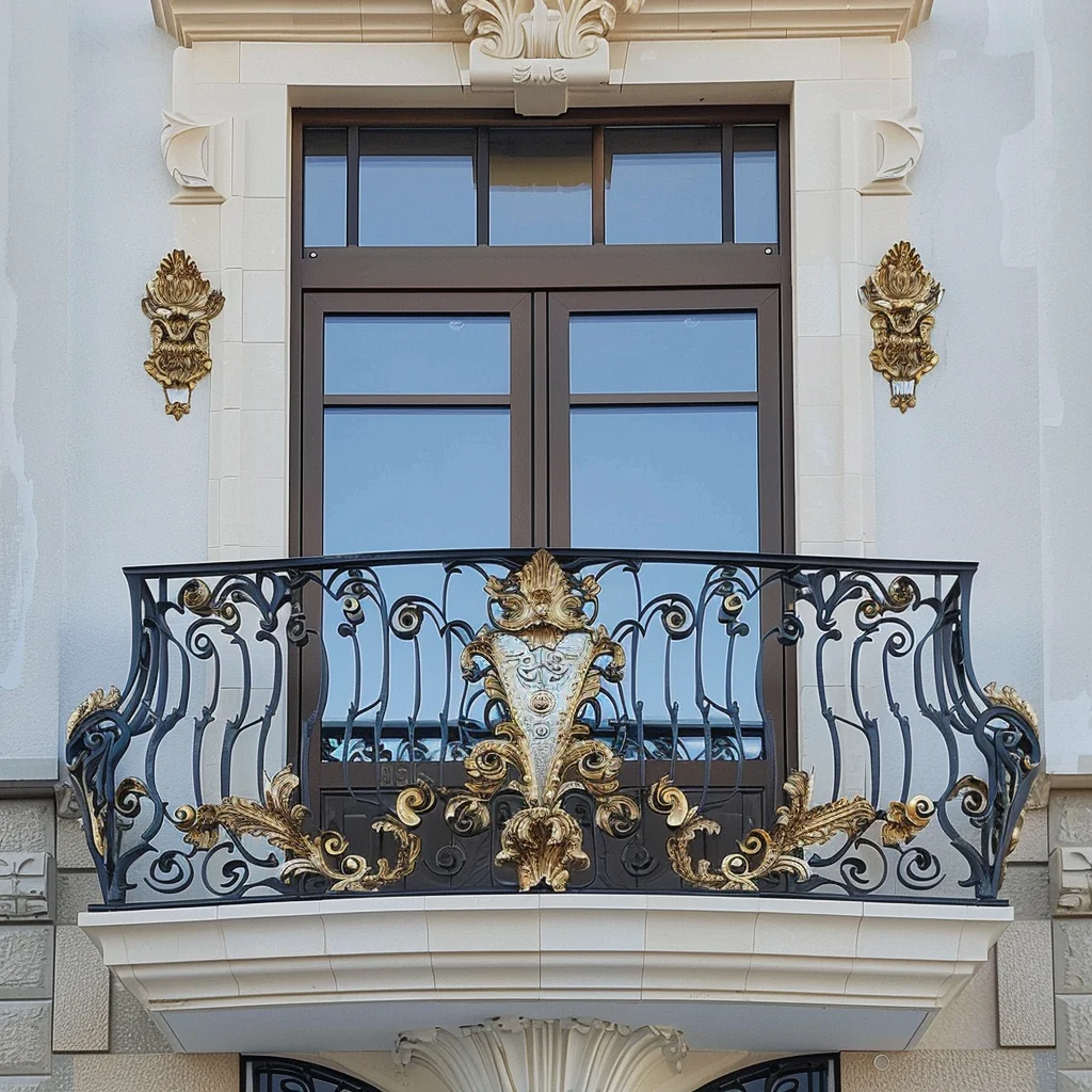 Customization Modern European Retro Style Wrought Iron Balustrade for Balcony Stair Villa or Mall Railing Fence
