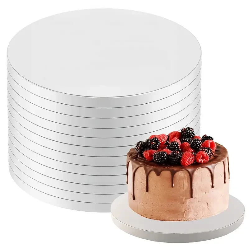 

10Pcs 10inch Cake Drum Board Round Base for Wedding Birthday Party Christmas Cake Display Decoration Supplies DIY Baking Tools