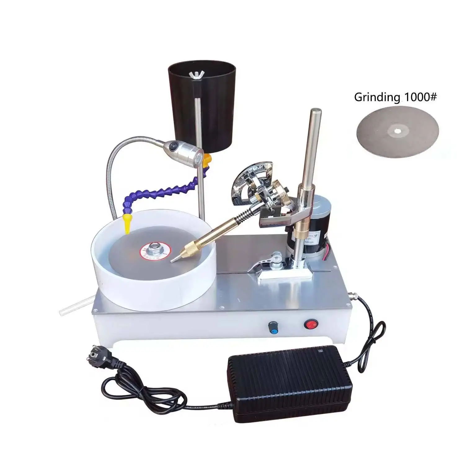 

Small Electric High-Accuracy Stainless Steel Motor Gear Gemstone Engraving Faceting Grinding Polishing Fader Knife Jewelry Tool