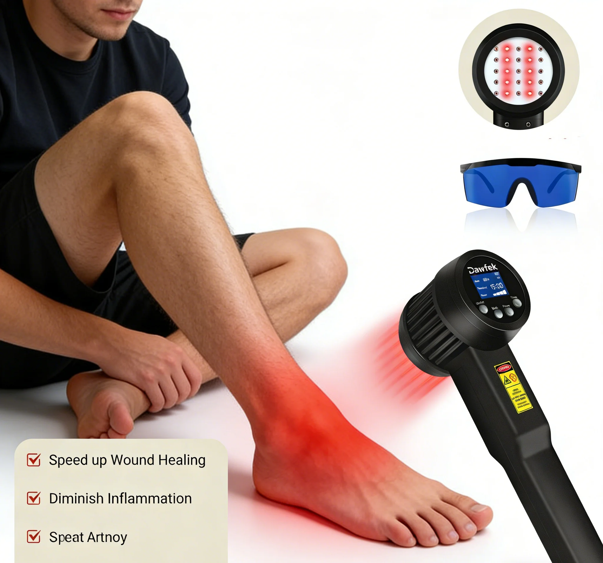 2026 2026 Chiropractor Recommended Safe Handheld Cold Laser Low Level Red Light Photobiomodulation Therapy Device for Pet Dogs