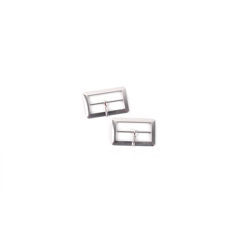 2-Pack Silver Square Pin Buckle Metal Belt Buckle for Bags, Webbing, Leather Goods DIY Adjustable Buckle
