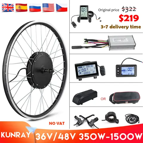 Electric Bike Conversion Kit 350W 36V 48V 26" kun ray