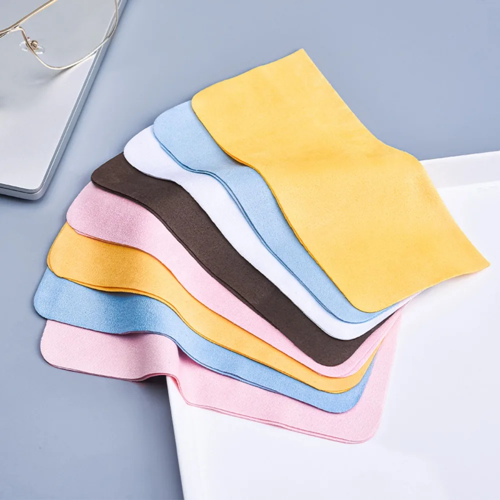 5/10pcs Suede Glasses Clean Microfiber Glasses Cleaning Cloth Multi-color Lens Phone Screen Cleaning Wipe Eyewear Accessories