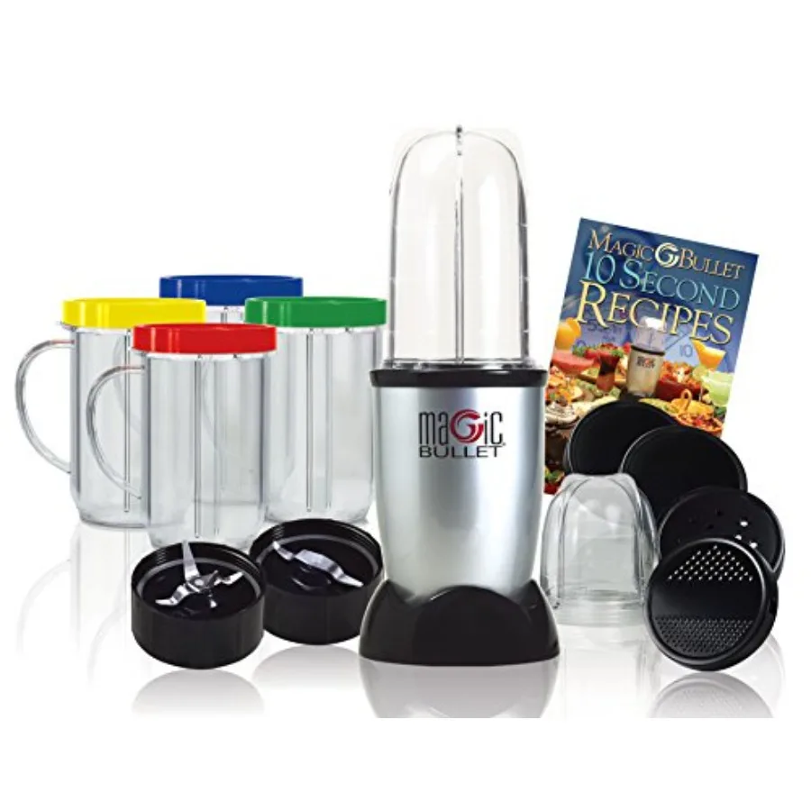 

Magic Bullet MBR-1701 17-Piece Express Mixing Set Compact Kitchen Blender with Stainless Steel Blades Durable BPA-Free Plastic