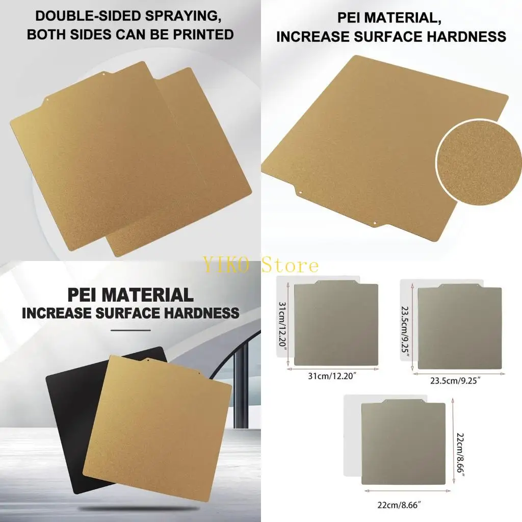 

K32C 220/235/310mm Removal Spring Steel PEI Sheet Pre-Applied PEI Heated Bed for CR10 Printer Hot Bed