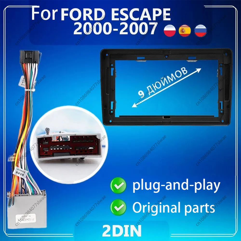 

Автомобильная магнитола 9 дюймов для FORD ESCAPE 2000-2007, облицовка, Android, MP5, стереоплеер, 2Din, головное устройство, панель, рамка