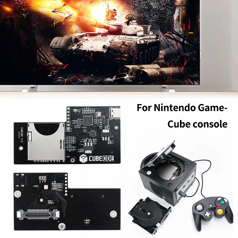 

CUBEODE V1.2 GC Loder No SD2SP2/SDGecko Required Optical Drive Emulator Replace Original DVD Drive for NGC GameCube Game Console