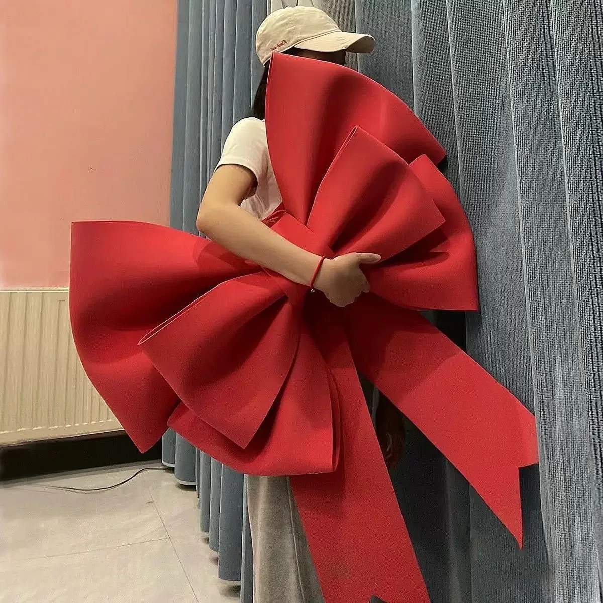 Duża gigantyczna kokarda Ozdoby choinkowe DIY Sklep z materiałami Przyjęcie urodzinowe Wyświetlacz weselny Drzwi wejściowe Wystrój domu Niedokończony zestaw