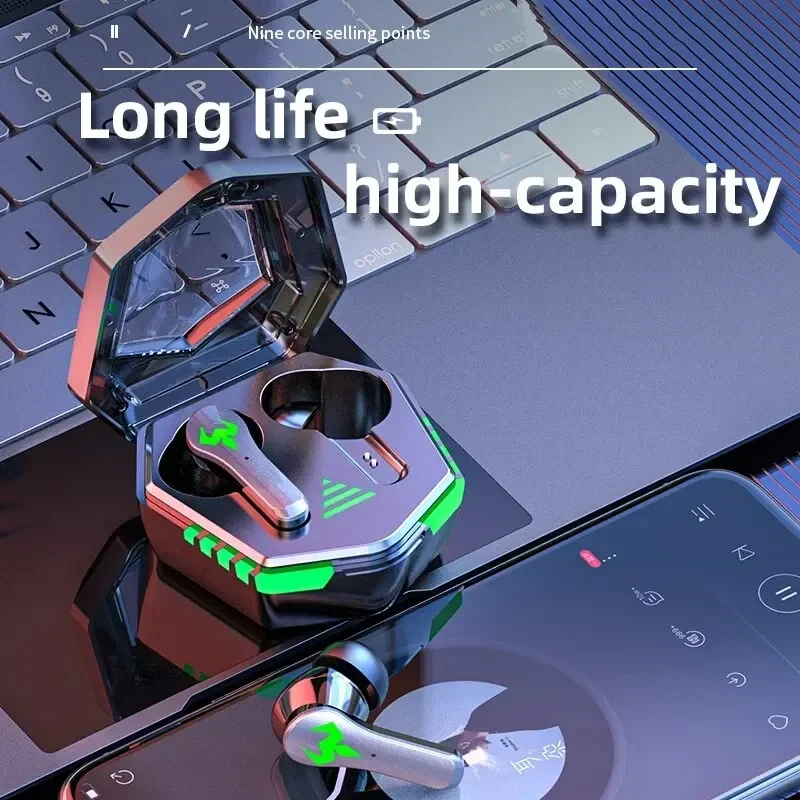 2024 N35 TWS Gaming Earphones Touch Wireless Headphones Bluetooth 300mAh Battery Long Standby Earbuds HIFI Waterproof Headset image 3