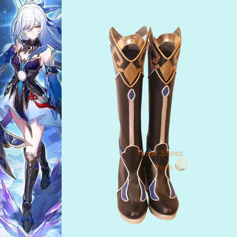 Honkai Star Rail Jingliu Nieuwe Stijl Cosplay Schoenen Komisch Anime Spel Cos Laarzen Voor Con Carnaval Cosplay Kostuum Prop Schoenen