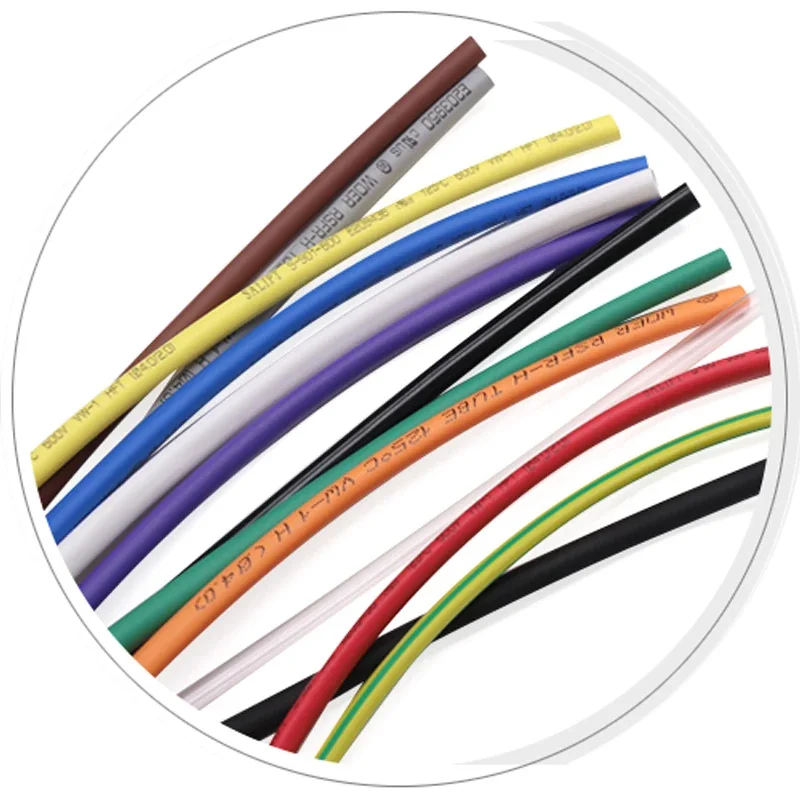 2M Diameter 0.6 0.8 1 1.5 2 2.5 3 3.5 4 4.5 5 5.5 6 mm Polyolefin Heat Shrink Tube 2:1 Shrink Ratio Insulated Cable Sleeve