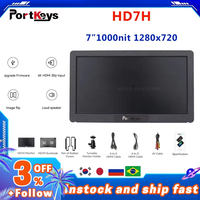 Portkeys HD7H 7inch Monitor 1000nits Brightness Light 1280X720 4K30p HD Input Camera Monitors For Cameras Video Photography