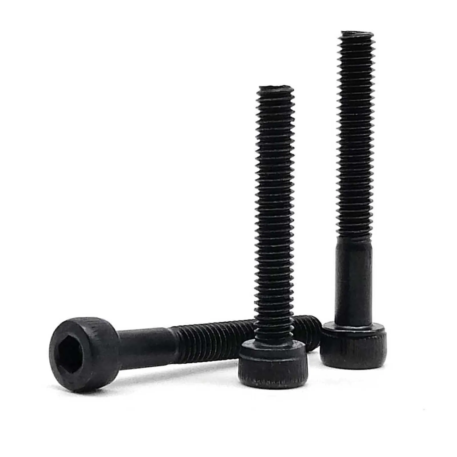 HZYUEGOU Verlängerte 200mm M2 M2.5 M3 M3.5 M4 M5 M6 M8 Schwarze Sechskant-Innensechskantschraube aus Stahl der Güteklasse 12.9 – Detail 7