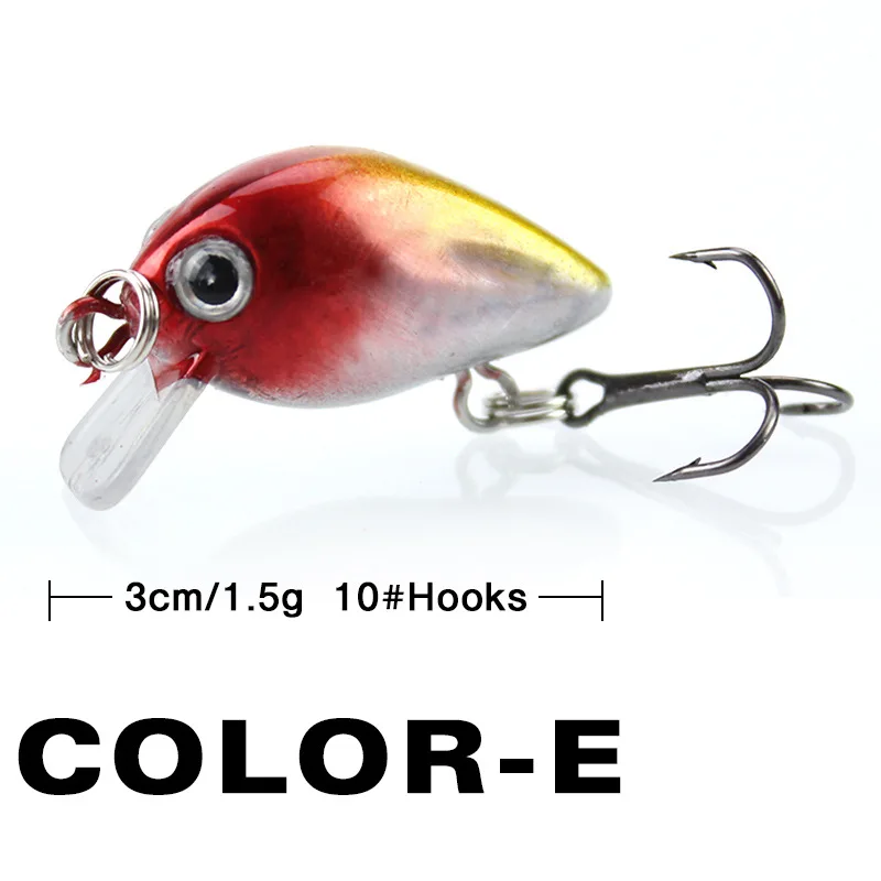 Fishing Lure Small Minnow Mini Wobble 3cm 1.5g Micro Fish Crank Bait Artificial Lure Swimbait 1 Piece Sale - view 4