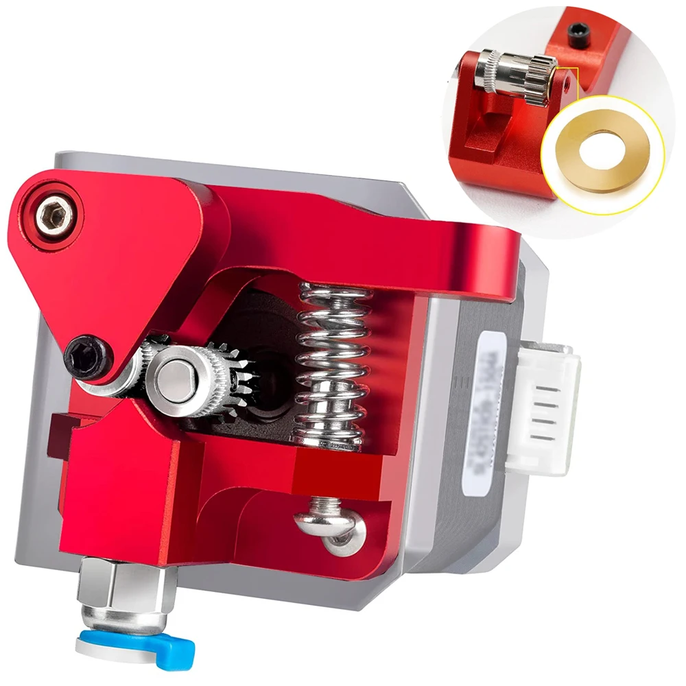 Upgrade Dual Gear Extruder With Washer For Creality Ender 3 V2 Pro,Ender 3 Neo CR10 CR10S 3D Printer Parts Metal Drive Feeder