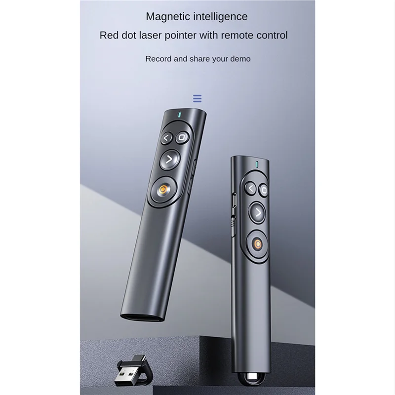 

【USB-C Cable】2X Portable 2.4G Wireless Presenter Remote Control Page Turner Suitable For Teaching Lecture Conference Computer