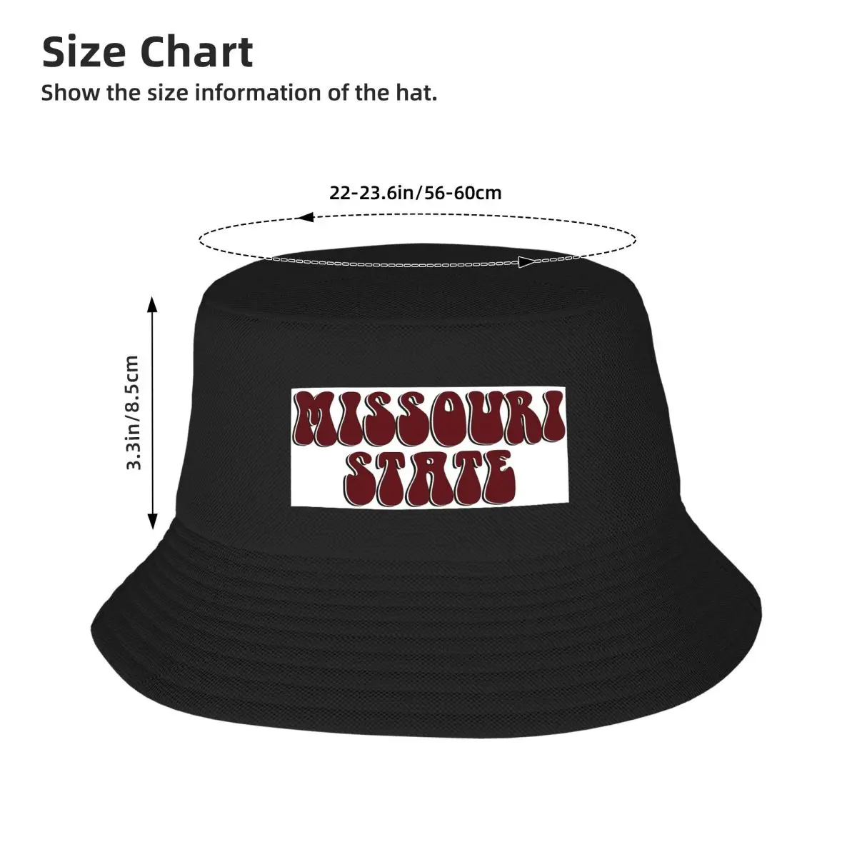 Missouri State University Bucket Hat Panama For Man Woman Bob Hats Reversible Fisherman Hats Summer Beach Fishing Unisex Caps