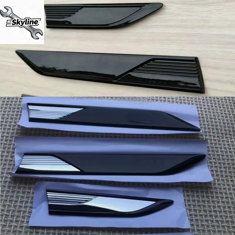 for 2017-2021  MK2 Black Knight door sign Fender side marker All black Leaf plate label