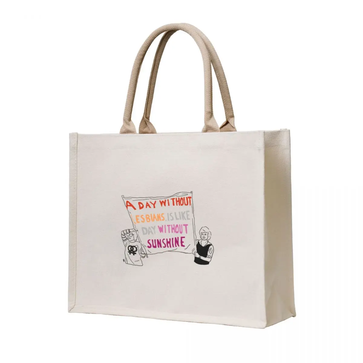 

A day without lesbians is like a day without sunshine Tote Bag bag luxury women large tote bag Shopper