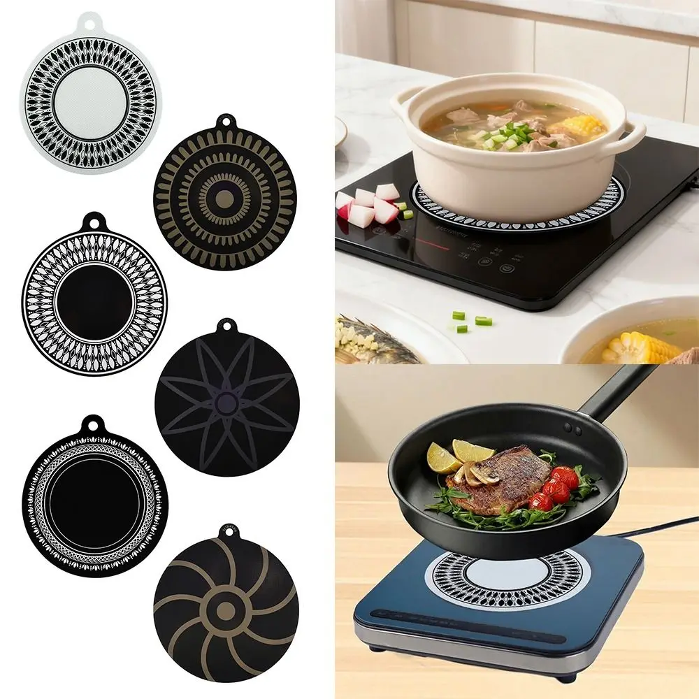 Black Induction Hob Protector Mat High Temperature Resistance Silicone Induction Cooktop Protector Anti Slip Placemat