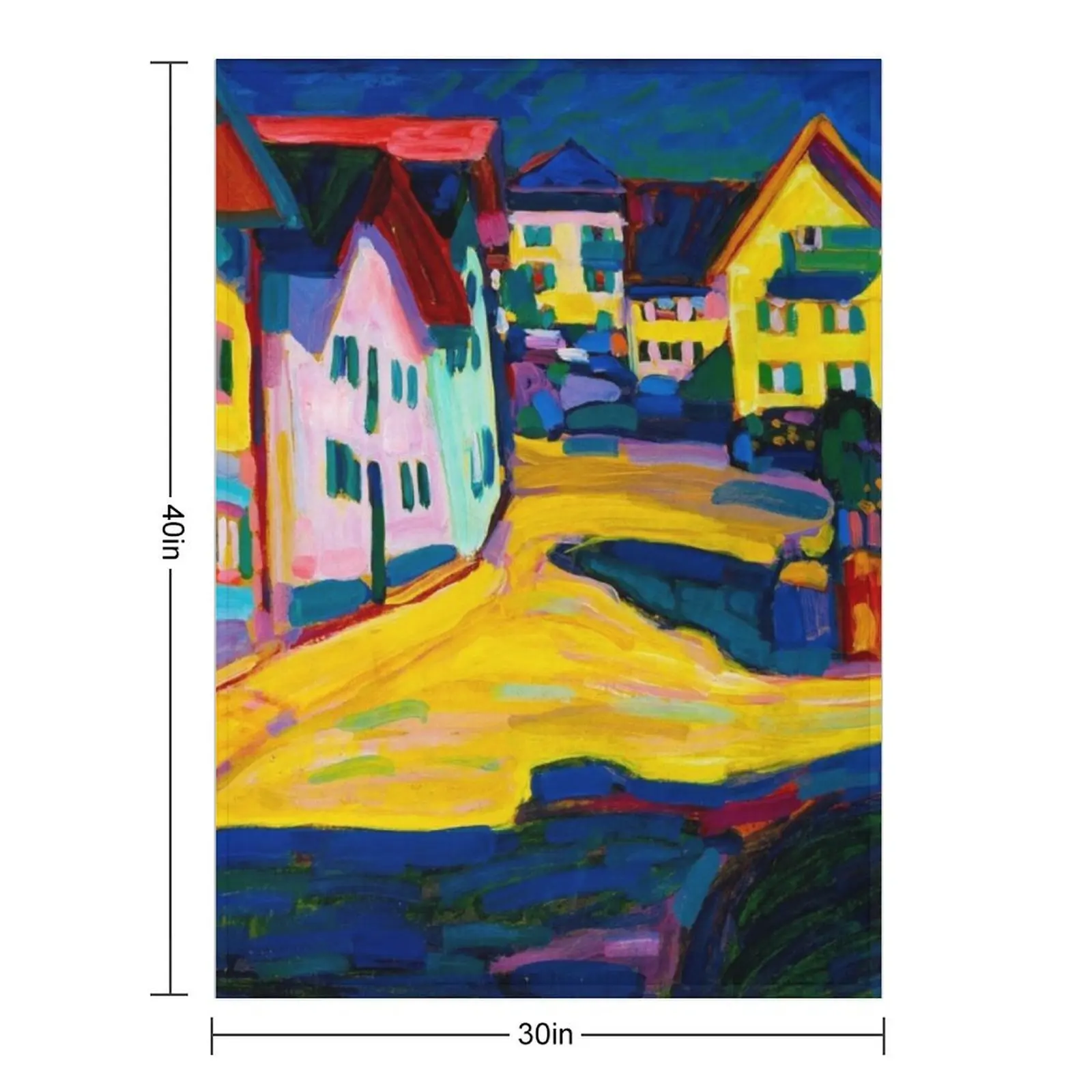 Houses at Murnau by Kandinsky Throw Blanket Soft Big For Baby christmas decoration Loose Blankets