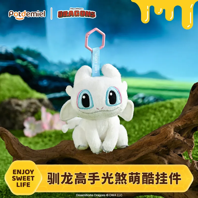 

Плюшевый брелок Potdemiel Light Fury Night Fury, мягкая игрушка, милый кулон для сумки, очаровательный мультяшный подарок для пар, мужчин, женщин, фанатов