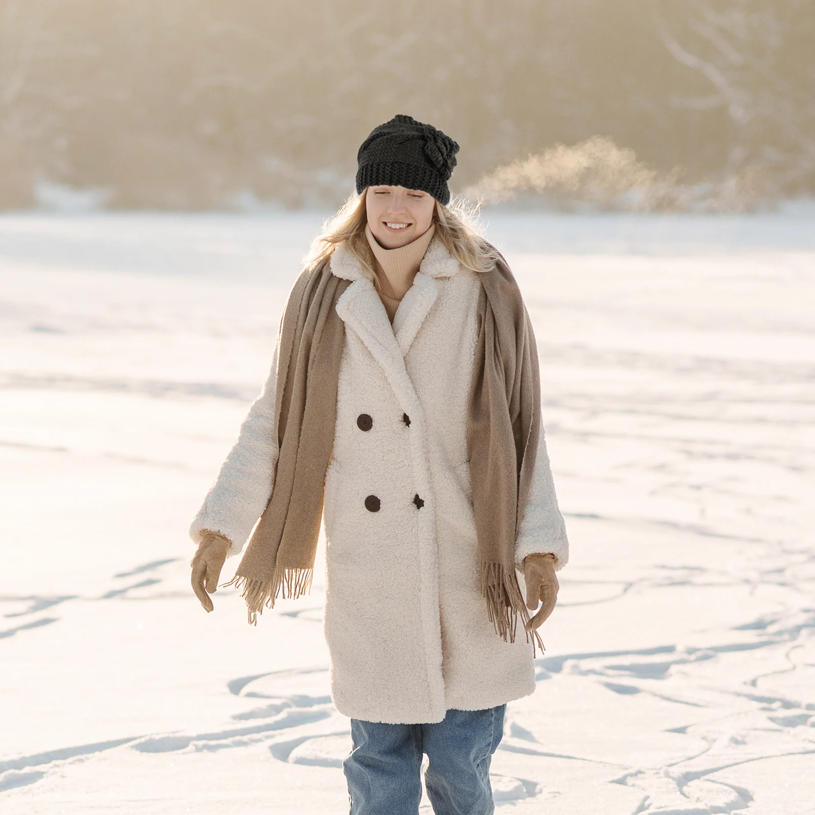 

2Pcs Women Headdress Knitted Warm Headband Soft Elastic Hairband Fashionable Windproof Head Wrap Daily Party Accessory