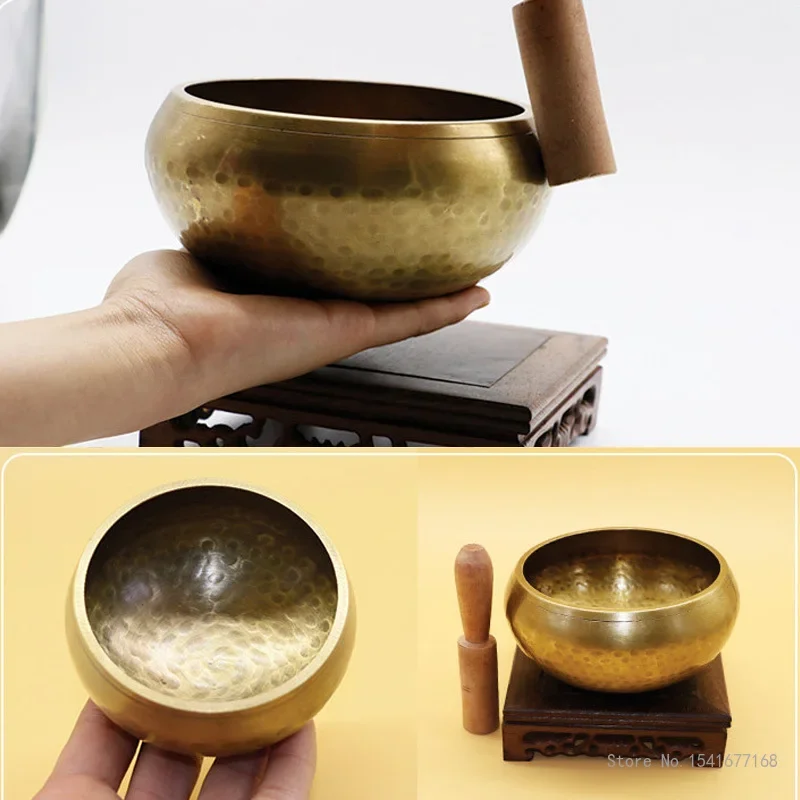 Nepal Handmade Tibetan Singing Bowl Set Decorative-wall-dishes Resonance Healing Meditation Chakra singing bowl