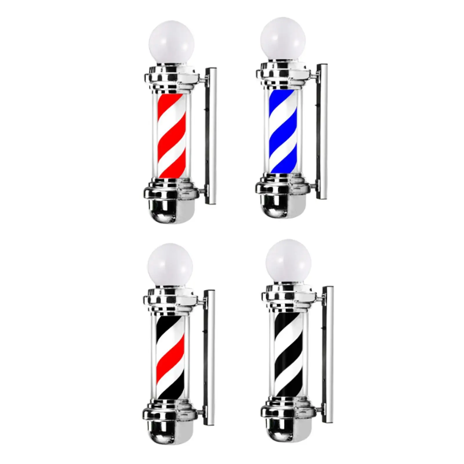 27 inch Barber Pole Light Classic Signs Barber Shop Open Sign for Outdoor