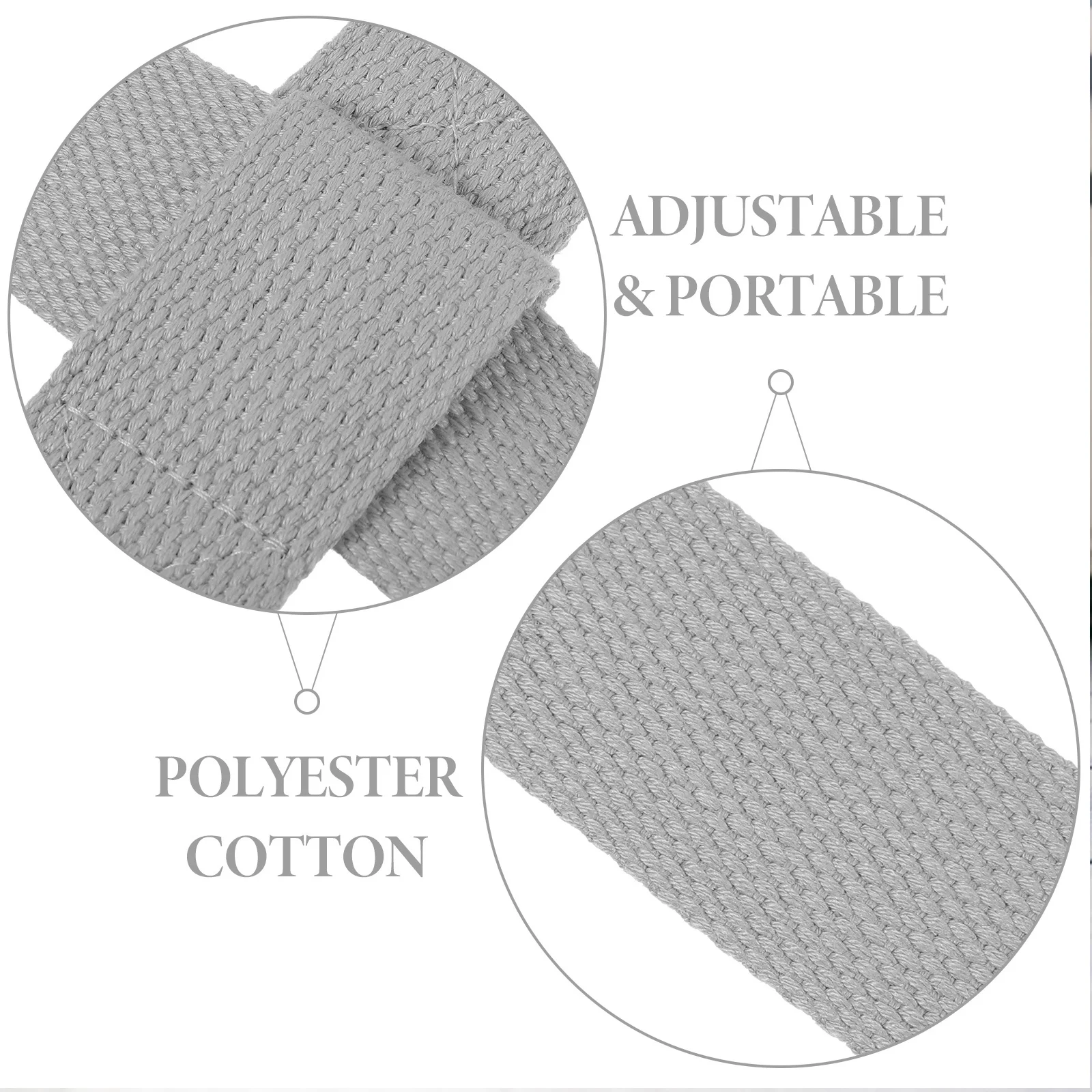 رمادي قابل للتعديل دائم النايلون اليوغا حصيرة حزام الناقل الرافعة لحمل تخزين الحصير اليوغا أحجام مختلفة حزام الناقل التزلج التمهيد