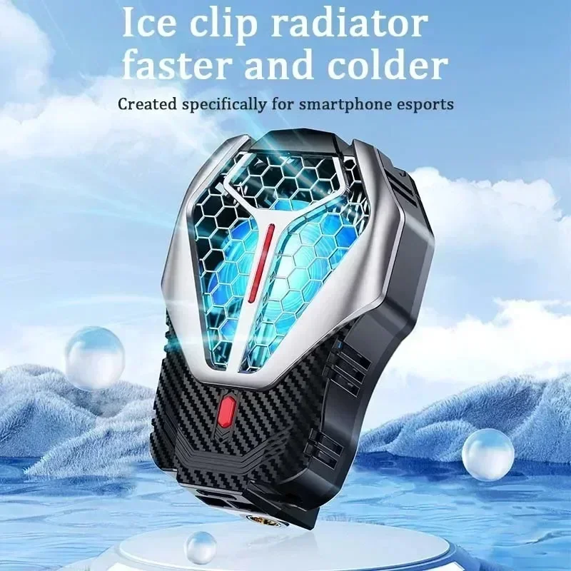 X58 Mobile Phone Cooling Fan Radiator Semiconductor Back-clip Type-C Game Cooler for IOS Android Live Streaming PUBG Heat Sink