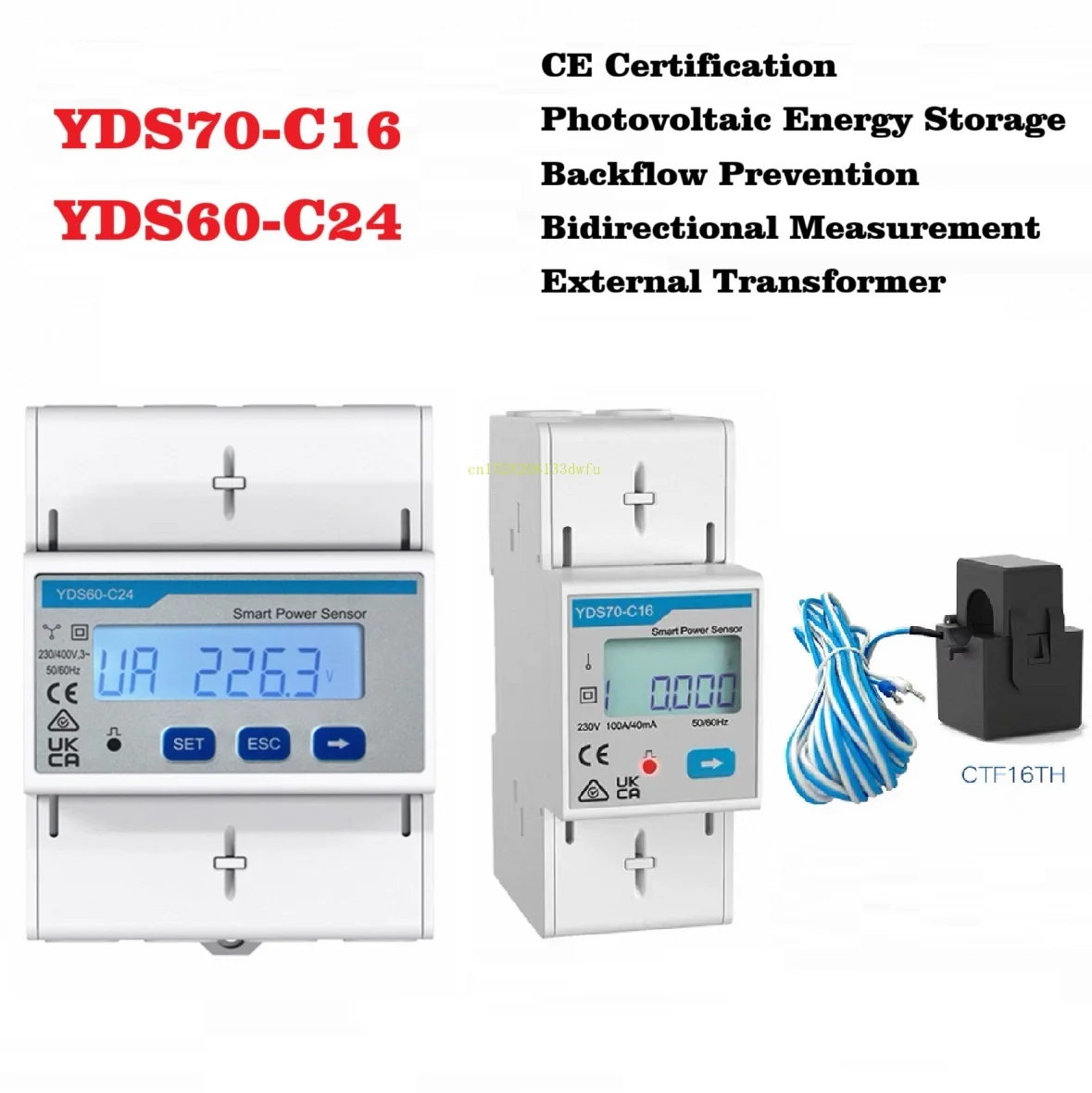 YADA YDS70-C16 YDS60-C24 Meter for Inverter Modbus RS485 Zero Export Operation Meter DDSU666-H DTSU666-H Backflow Prevention