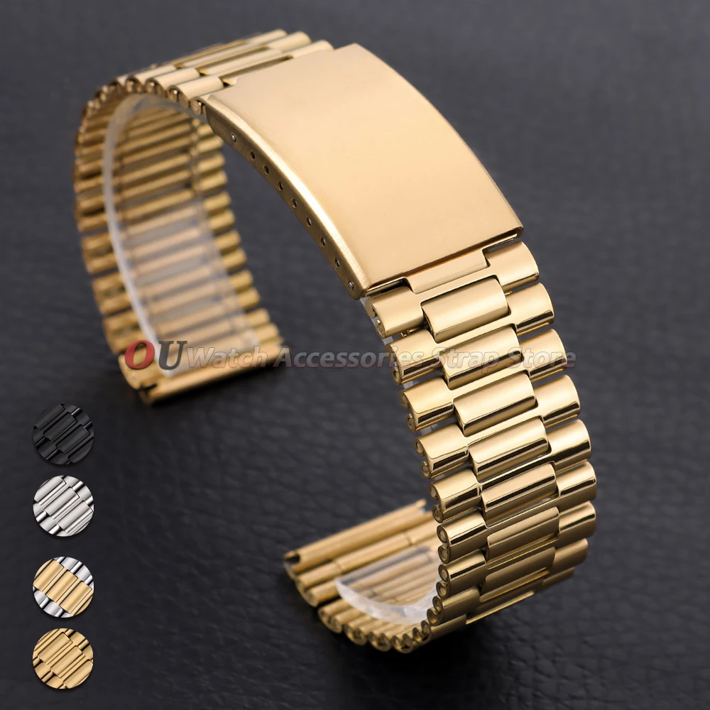 Stainless Steel Watchstrap 18mm 20mm 22mm for Huewei for Smartwatch Metal Bands for Seiko Universal Men Women Watch Accessoriess