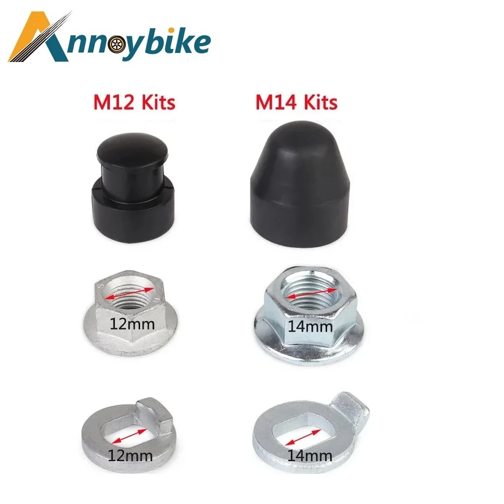 M12 M14 Electric Bicycle Motor Screw Caps Washer Spacer Nut Cover E-bike Axle Scooter Hub Motor Lock Accessories