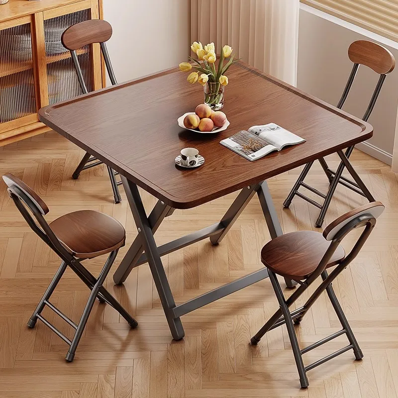 Household folding mahjong table dining table dual-purpose simple eating table hand rubbing