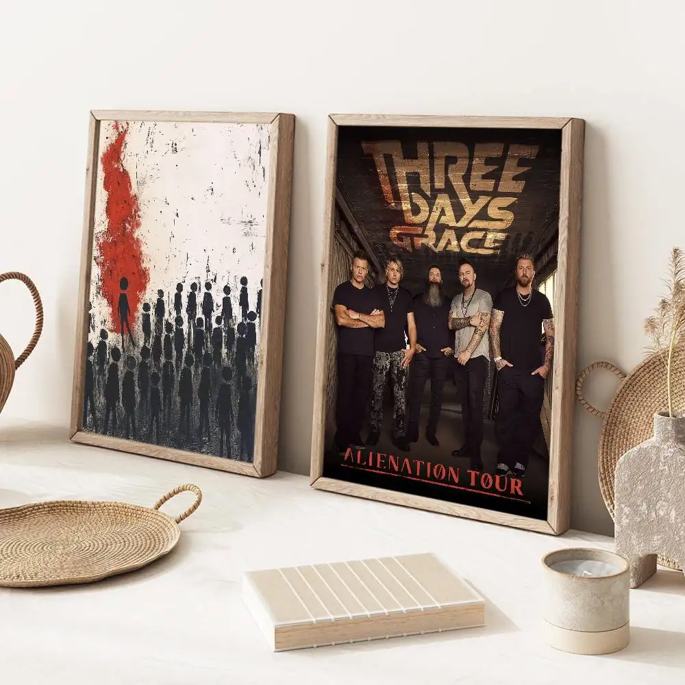 Группа T-Three Days Grace Alienation плакат декоративные картины подходят для гостиных спален офисов и баров