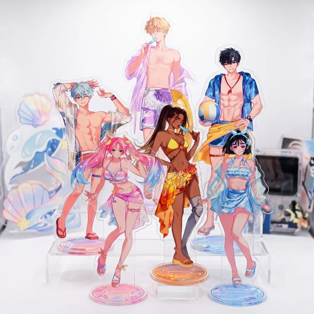 Alien Stage Till Ivan Acrylic Stand Figure Summer Swimsuit Double Sided Korean Anime Desktop Ornament Keychain Collectible Gift