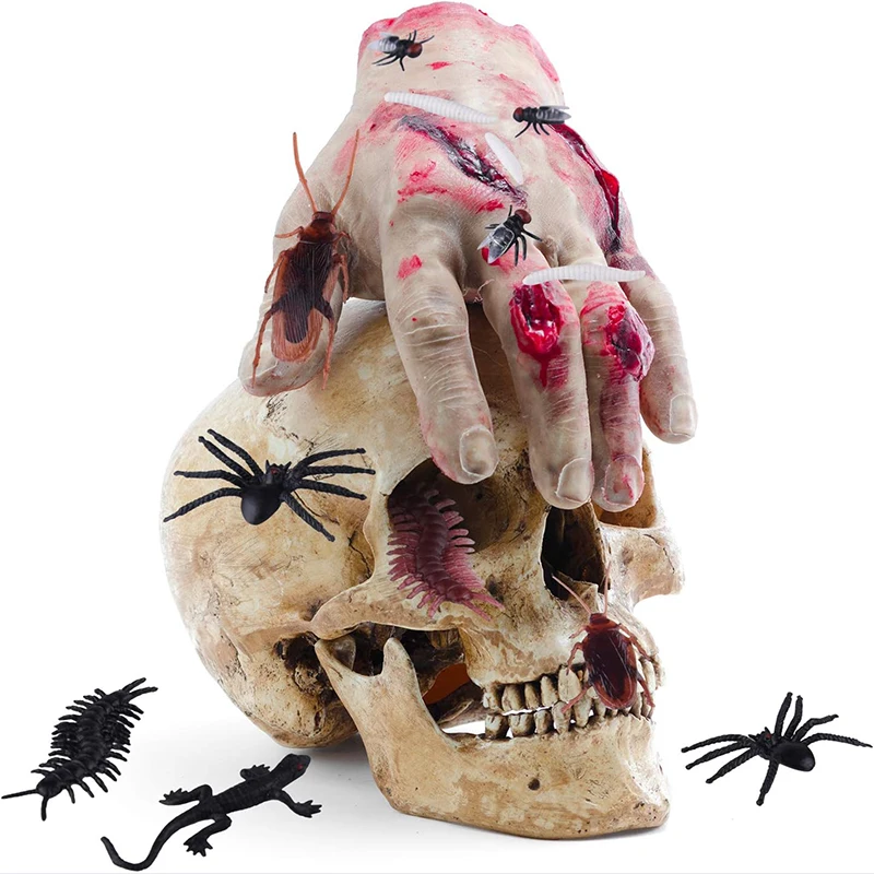 5/10 pçs brinquedos engraçados simulação bug aranha centopéia escorpião barata plástico brincadeira bug engraçado assustador truque adereços para crianças tmz