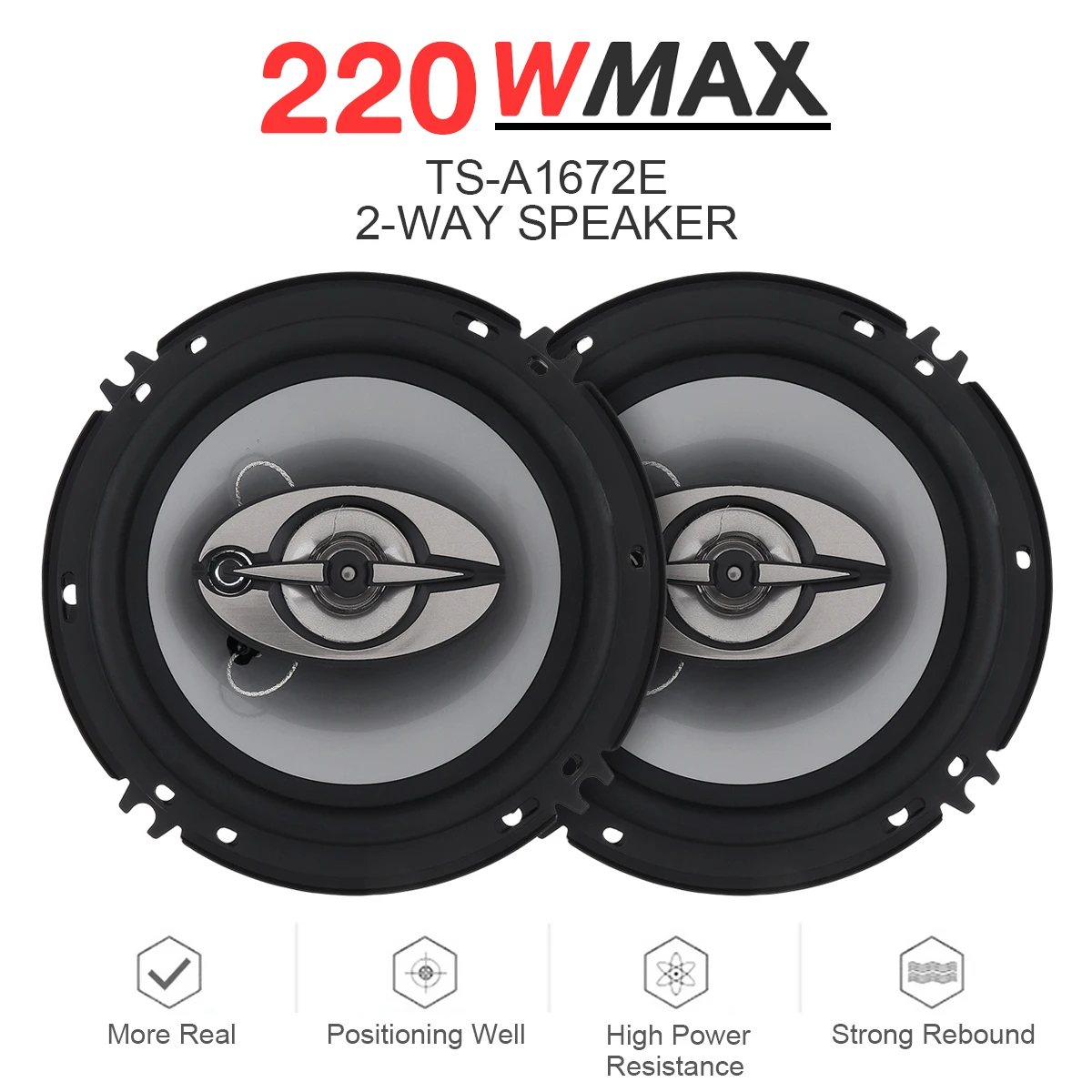 

2pcs 6 Inch 16cm 500W 4 Way Car Coaxial Auto Music Stereo Full Range Frequency Hifi loudspeakers Non-destructive Installation