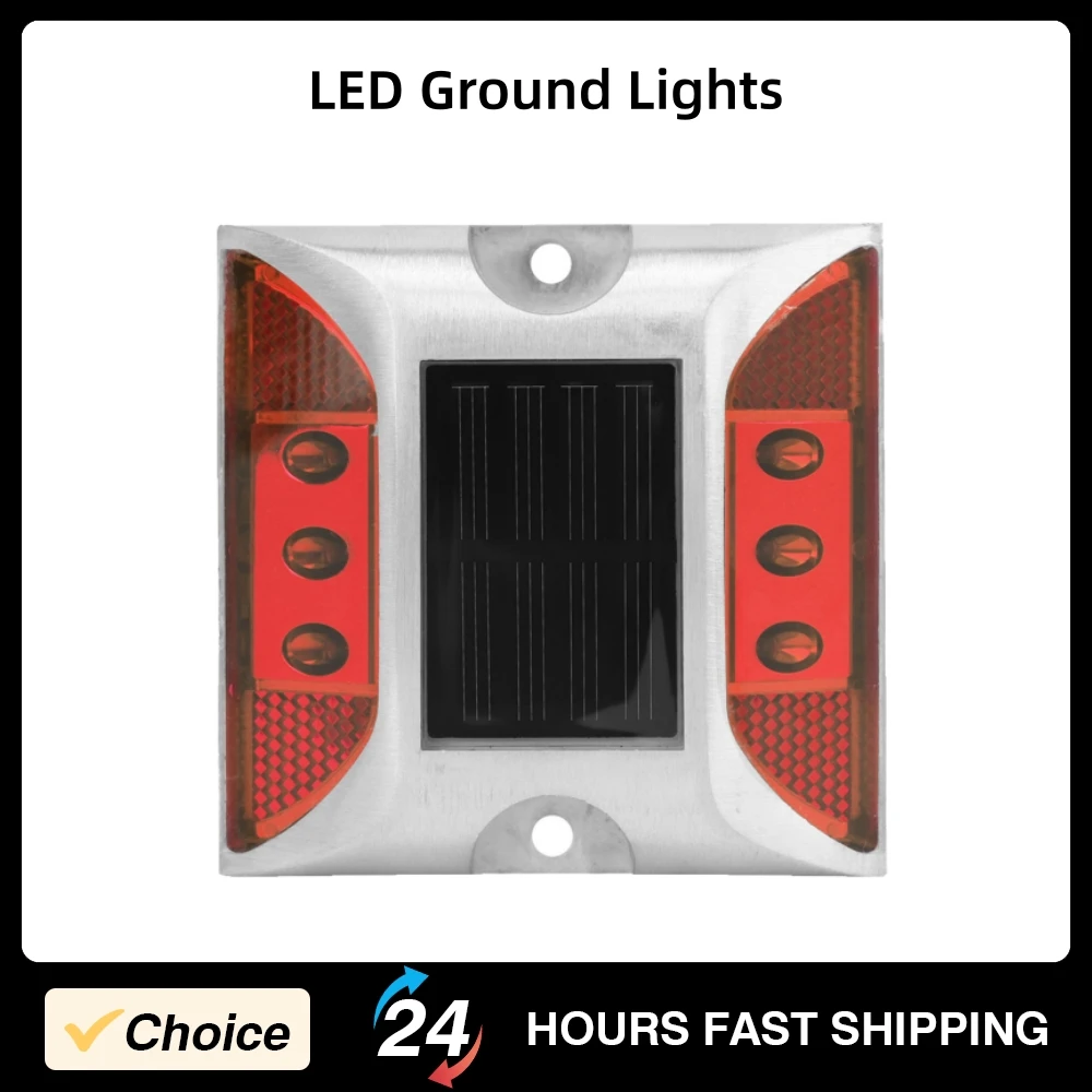 

LED Ground Lights Waterproof Road Stud Lights Solar Driveway Lights Road Highway Spike Lamp Ground Marking Lighting Supplies