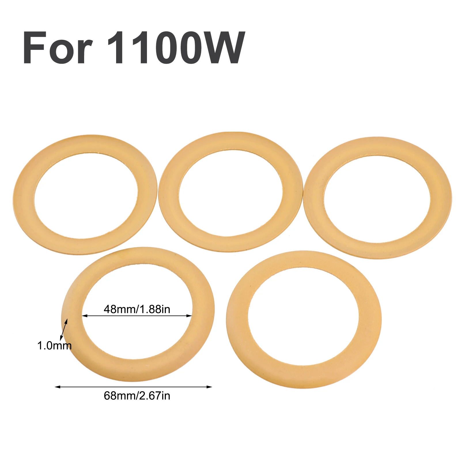 5pcs Rubber Piston Rings Air Compressor Accessories For 550W/1100W/1500W Model Air Compressor Part Air Pump Oil-Free Cylinder