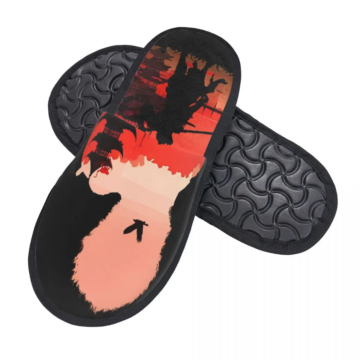 Black Myth Wukong Gaming Furry Slippers Anti-skid 2024 New Game Soft Memory Foam Cotton Slippers Indoor