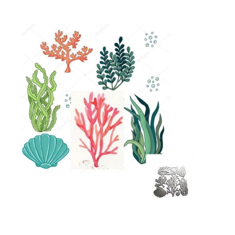 seaweed Metal Cutting Dies Mold Scrapbooking Decoration Paper Cards Craft Knife Mould Blade Punch Template Embossing Stencils